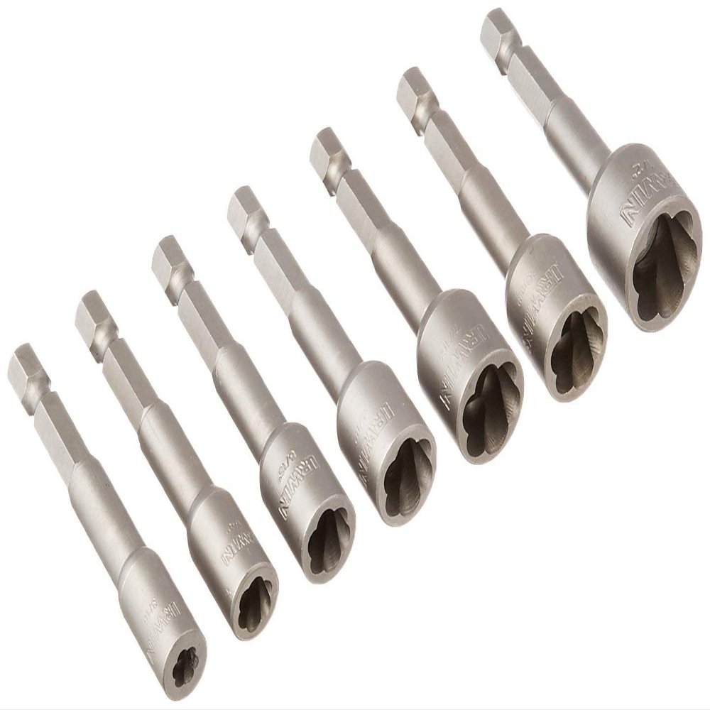 Irwin Tools Power-Grip Screw and Bolt Extractor Set, 7-Piece (394100) (Pack of 1)