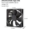 120mm 12V 2Wire 3Pin DC Fan 3000RPM High-Speed Moisture-Proof Cooling & Exhaust Fan for RV Refrigerator/Camper(2-Pack) view 4