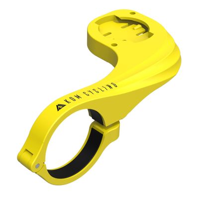 KOM Cycling Wahoo Elemnt Mount Compatible with Multiple Wahoo Computers Including The Wahoo Elemnt Bolt, Elemnt Roam, Elemnt Mini, and Elemnt - Multiple Colors 24g Out Front Computer Mount (Yellow)