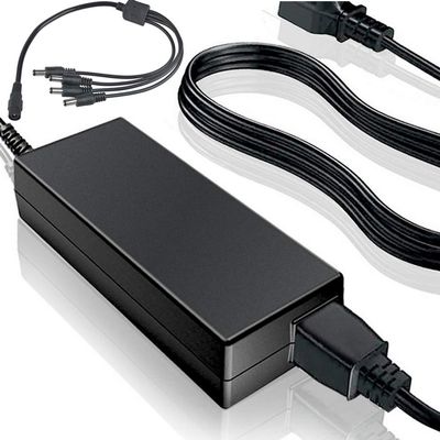 SupplySource 12V 8A DC Power Supply 4 Port Adapter Splitter Cable for CCTV Security Camera