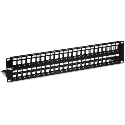 TRENDnet 48-Port Blank Keystone Shielded 2U HD Patch Panel, TC-KP48S