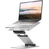Nulaxy Laptop Stand, Ergonomic Sit to Stand Laptop Holder Convertor, Adjustable Height from 2.1" to 13.8", Supports up to 22lbs, Compatible with MacBook, All Laptops Tablets 11-17" - Silver view 1