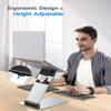 Nulaxy Laptop Stand, Ergonomic Sit to Stand Laptop Holder Convertor, Adjustable Height from 2.1" to 13.8", Supports up to 22lbs, Compatible with MacBook, All Laptops Tablets 11-17" - Silver view 2