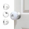 Heart of Tafiti Child Proof Door Knob Covers, 4-Pack, White - Baby Safety Door Knob Covers for Toddlers, Snap-in Design for Easy Install, Durable & Non Toxic, Fits Standard Round Knobs view 1