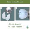 Heart of Tafiti Child Proof Door Knob Covers, 4-Pack, White - Baby Safety Door Knob Covers for Toddlers, Snap-in Design for Easy Install, Durable & Non Toxic, Fits Standard Round Knobs view 4