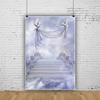 CSFOTO 8x12ft Stairway to Heaven Backdrop Kingdom of God Paradise Stairs Holy Sky Clouds Dove Background Church Event Decorative Props Angel Wings Background Memorial Backdrop for Funeral view 3