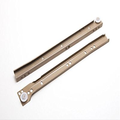 24 PAIRS OF METAL DRAWER RUNNER SET SELF CLOSING BOTTOM FIX BEIGE 300MM