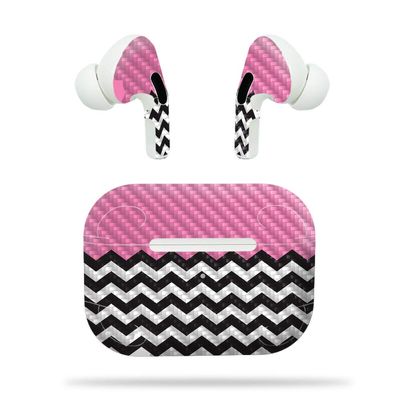 MightySkins Carbon Fiber Skin for Apple Airpods Pro - Antique Purple | Textured Carbon Fiber Finish | Easy to Apply, Remove, and Change Styles | Made in The USA