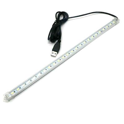 30CM D4W LED Strip Bar LED Light C 5V Hard Strip W/USB Switch Cabinet Cupboard Lamp (White) JIATONG