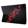 MightySkins Carbon Fiber Skin for Microsoft Surface Pro X - Red Dragon | Textured Carbon Fiber Finish | Easy to Apply, Remove, and Change Styles | Made in The USA view 1
