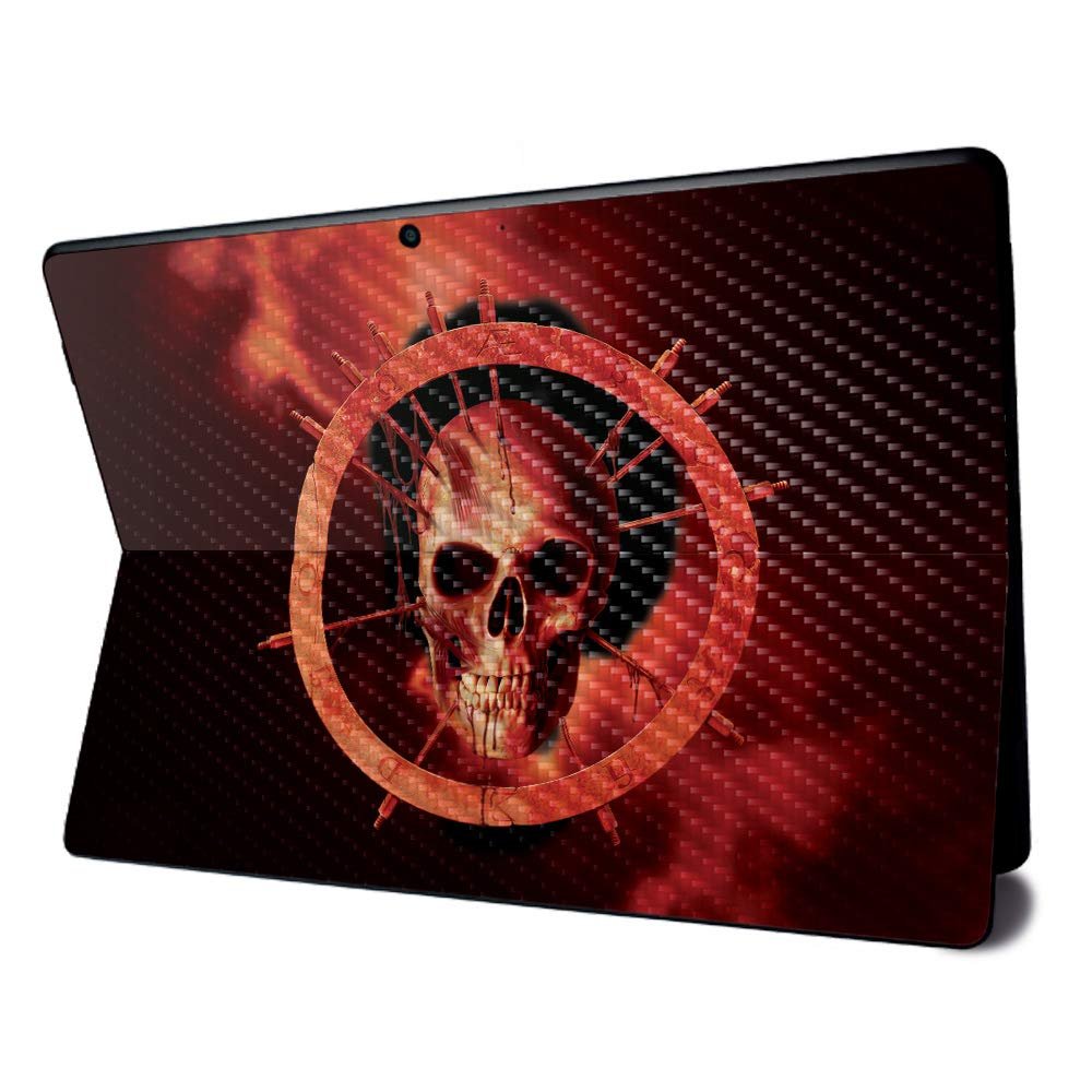 MightySkins Carbon Fiber Skin for Microsoft Surface Pro X - Blood Ring | Textured Carbon Fiber Finish | Easy to Apply, Remove, and Change Styles | Made in The USA