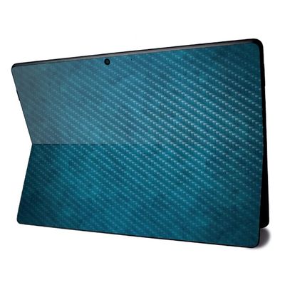 MightySkins Carbon Fiber Skin for Microsoft Surface Pro X - Blue Strokes | Textured Carbon Fiber Finish | Easy to Apply, Remove, and Change Styles | Made in The USA
