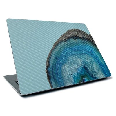MightySkins Carbon Fiber Skin for Microsoft Surface Laptop 3 13.5" (2019) - Blue Agate,Textured Carbon Fiber Finish,Easy to Apply, Remove, and Change Styles,