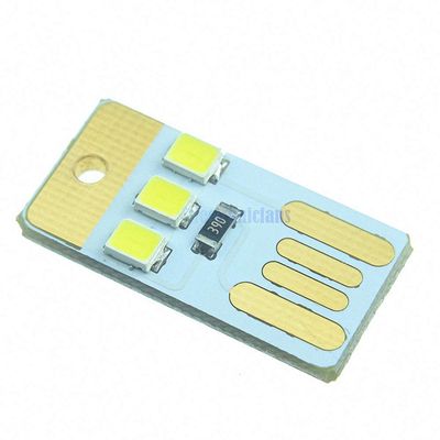 10PCS Mini Night USB LED Keychain Portable Power White Board Pocket Card Lamp Bulb LED