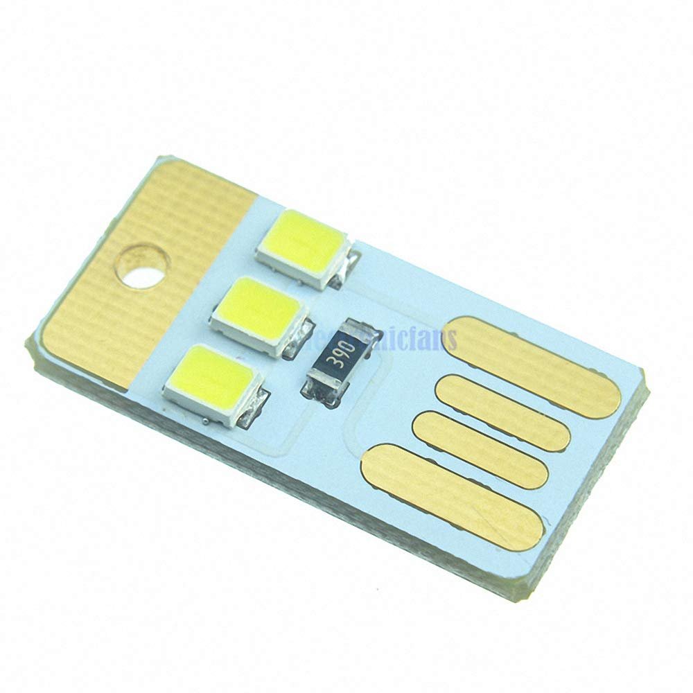 10PCS Mini Night USB LED Keychain Portable Power White Board Pocket Card Lamp Bulb LED