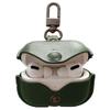Genuine Leather Case Compatible with AirPods Pro Case 2nd/1st Gen (2023/2022/2019), VOMA Protective Cover for Apple AirPods Pro 2/Pro Wireless Charging Case with Keychain and Snap Lock Army Green view 1