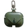 Genuine Leather Case Compatible with AirPods Pro Case 2nd/1st Gen (2023/2022/2019), VOMA Protective Cover for Apple AirPods Pro 2/Pro Wireless Charging Case with Keychain and Snap Lock Army Green view 2