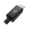 100Pcs/Lot Micro USB Male Plug Connectors Kit with Covers Black Color for DIY view 2