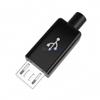 100Pcs/Lot Micro USB Male Plug Connectors Kit with Covers Black Color for DIY view 4