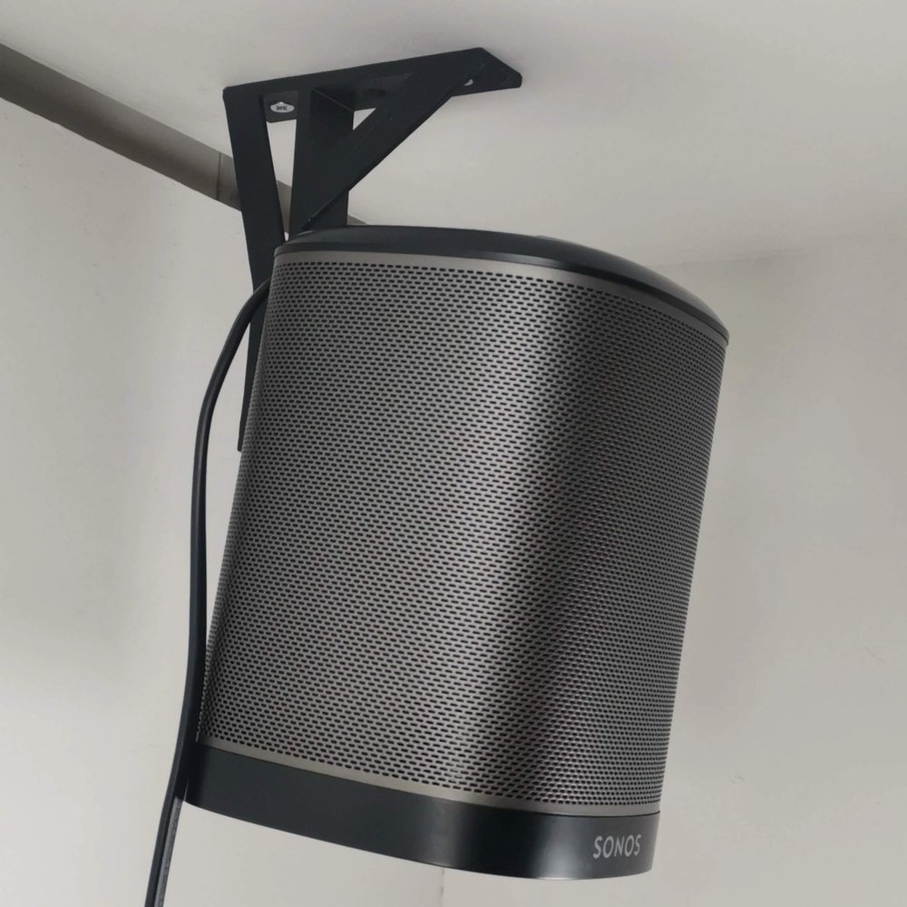 3D Cabin Mount Bracket Hanger for Sonos Play 1 / Underside Unit/Kitchen Black