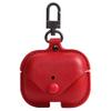 Genuine Leather Case Compatible with AirPods Pro Case 2nd/1st Gen (2023/2022/2019), VOMA Protective Cover for Apple AirPods Pro 2/Pro Wireless Charging Case with Keychain and Snap Lock Red view 2