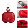 Genuine Leather Case Compatible with AirPods Pro Case 2nd/1st Gen (2023/2022/2019), VOMA Protective Cover for Apple AirPods Pro 2/Pro Wireless Charging Case with Keychain and Snap Lock Red view 3
