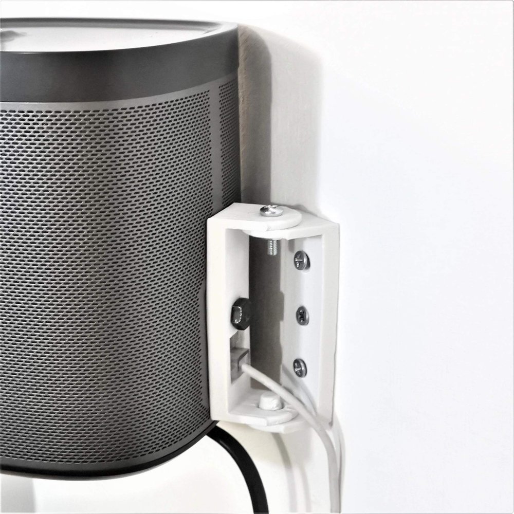 3D Cabin Wall Mount Wall Bracket for Sonos Play 1 Swivel Adjustable White