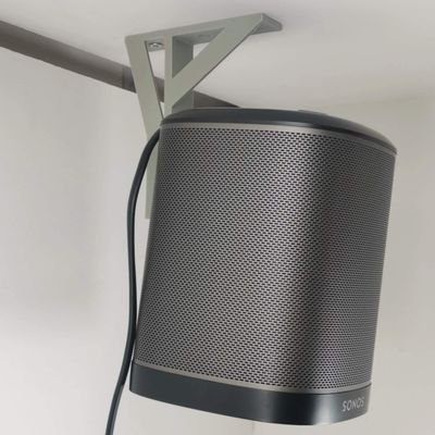 3D Cabin Mount Bracket Hanger for Sonos Play 1 / Underside Unit/Kitchen Grey