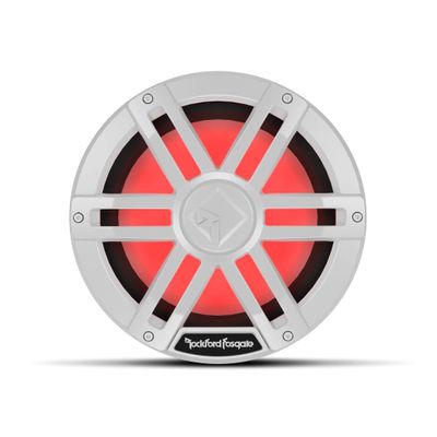 Rockford Fosgate M1D2-10 Color Optix 10" DVC 2-Ohm Multicolor LED Lighted Marine Subwoofer - White