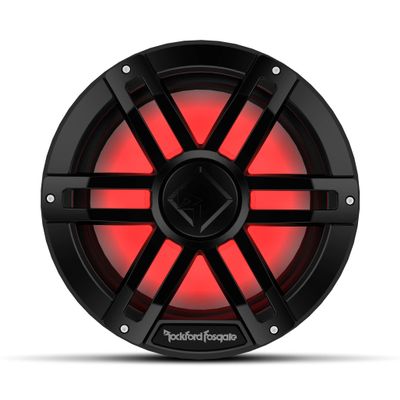 Rockford Fosgate M1D4-12B Color Optix 12" DVC 4-Ohm Multicolor LED Lighted Marine Subwoofer - Black