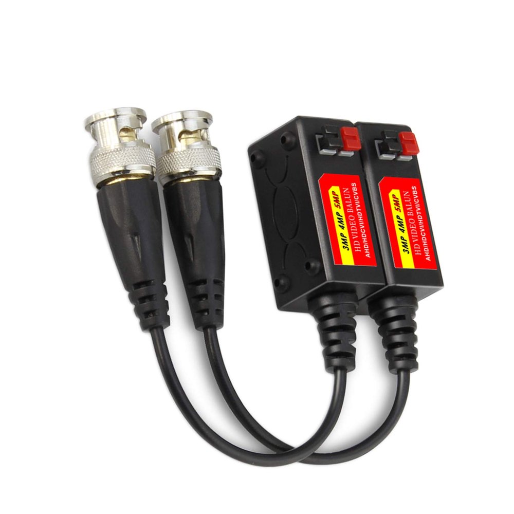Evertech 32 Pairs (64 Pcs) Tool Less Megapixel Passive Video Balun UTP Cat5 / Cat6 CCTV via Network Cabling