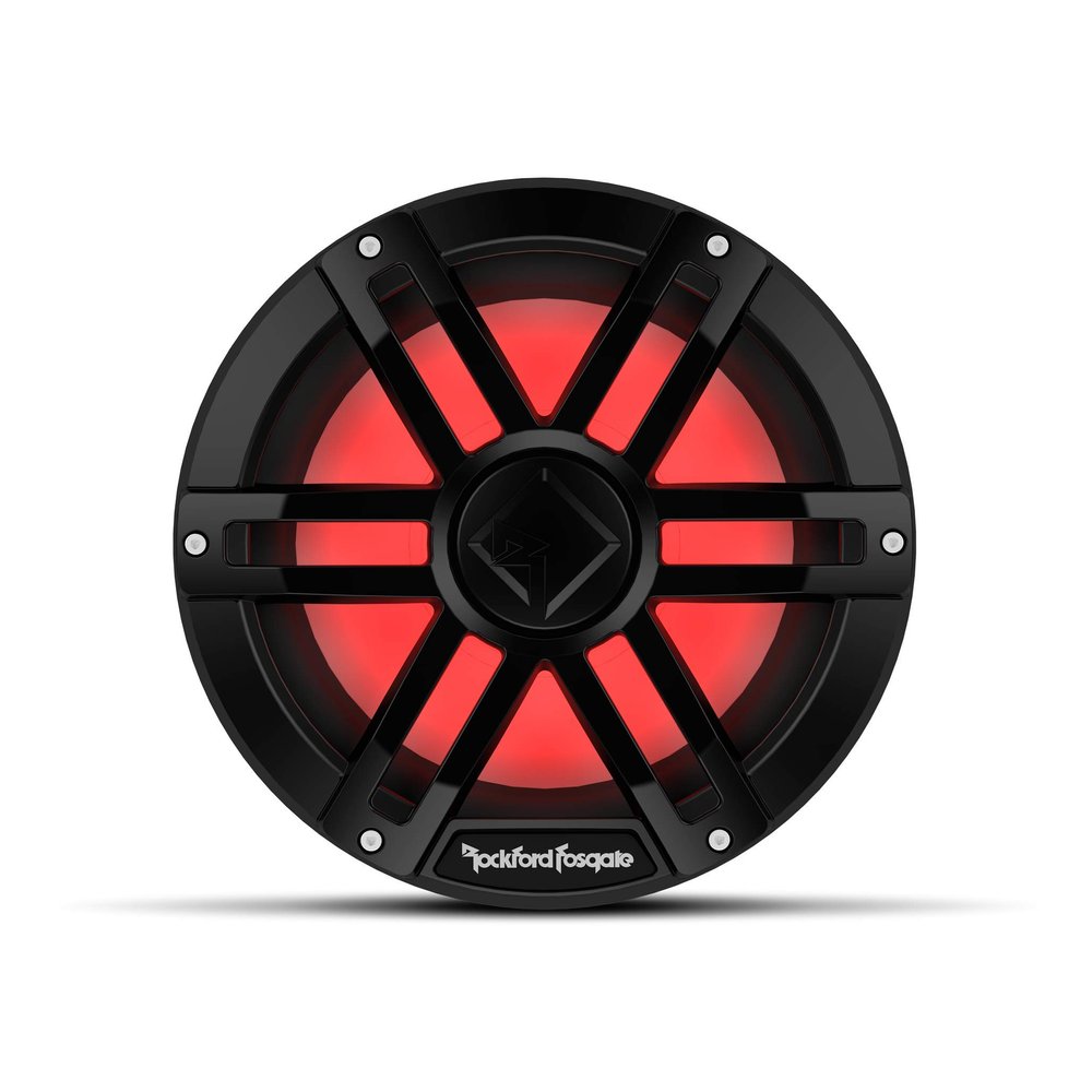 Rockford Fosgate M1D4-10B Color Optix 10" DVC 4-Ohm Multicolor LED Lighted Marine Subwoofer - Black