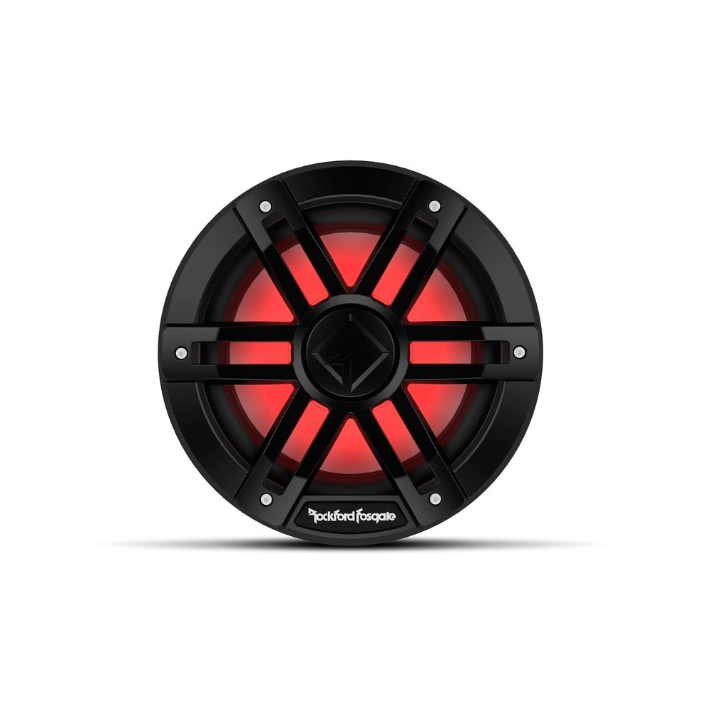 Rockford Fosgate M1D4-8B Color Optix 8" DVC 4-Ohm Multicolor LED Lighted Marine Subwoofer - Black