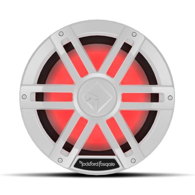 Rockford Fosgate M1D4-12 Color Optix 12" DVC 4-Ohm Multicolor LED Lighted Marine Subwoofer - White