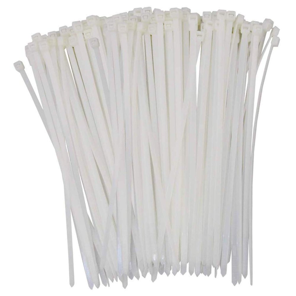 Wideskall 6" inch White Nylon Cable Zip Ties Self Locking 2.8mm Tensile 30lbs. (Pack of 1000)