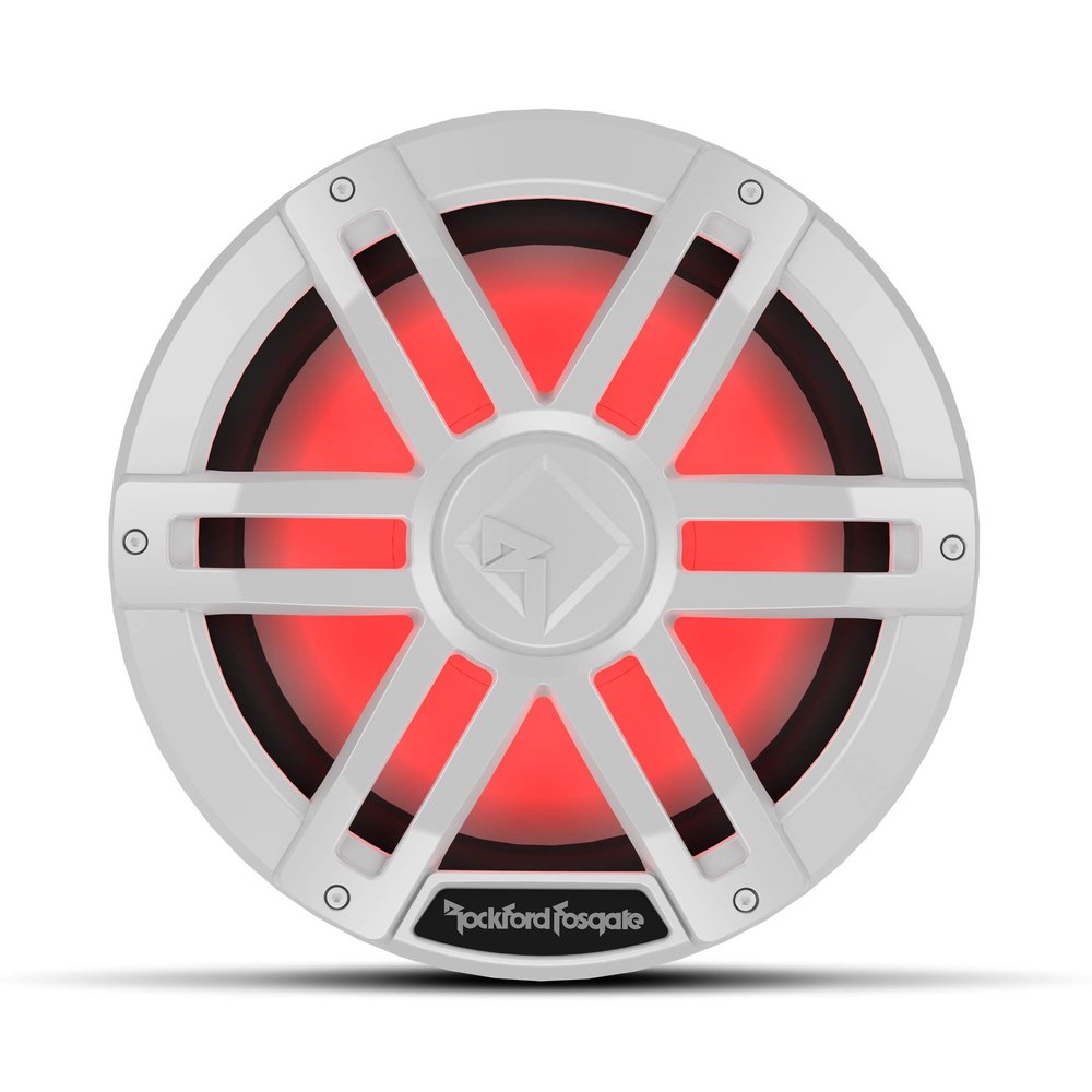 Rockford Fosgate M1D2-12 Color Optix 12" DVC 2-Ohm Multicolor LED Lighted Marine Subwoofer - White