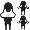 64GB USB Flash Drive Cartoon Skeleton Shaped Memory Stick, BorlterClamp Cool Thumb Drive Pen Drive Amazing Gifts, Black view 1