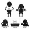 64GB USB Flash Drive Cartoon Skeleton Shaped Memory Stick, BorlterClamp Cool Thumb Drive Pen Drive Amazing Gifts, Black view 3