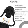 64GB USB Flash Drive Cartoon Skeleton Shaped Memory Stick, BorlterClamp Cool Thumb Drive Pen Drive Amazing Gifts, Black view 4