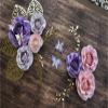 3D Paper Flower Decoration/Nursery Paper flower decor / 7 pcs Flower Set/Nursery wall decor/Paper Flower wall decor/Nursery paper flower/Baby girl room decor/Blush, Purple and Lavender Ice view 2