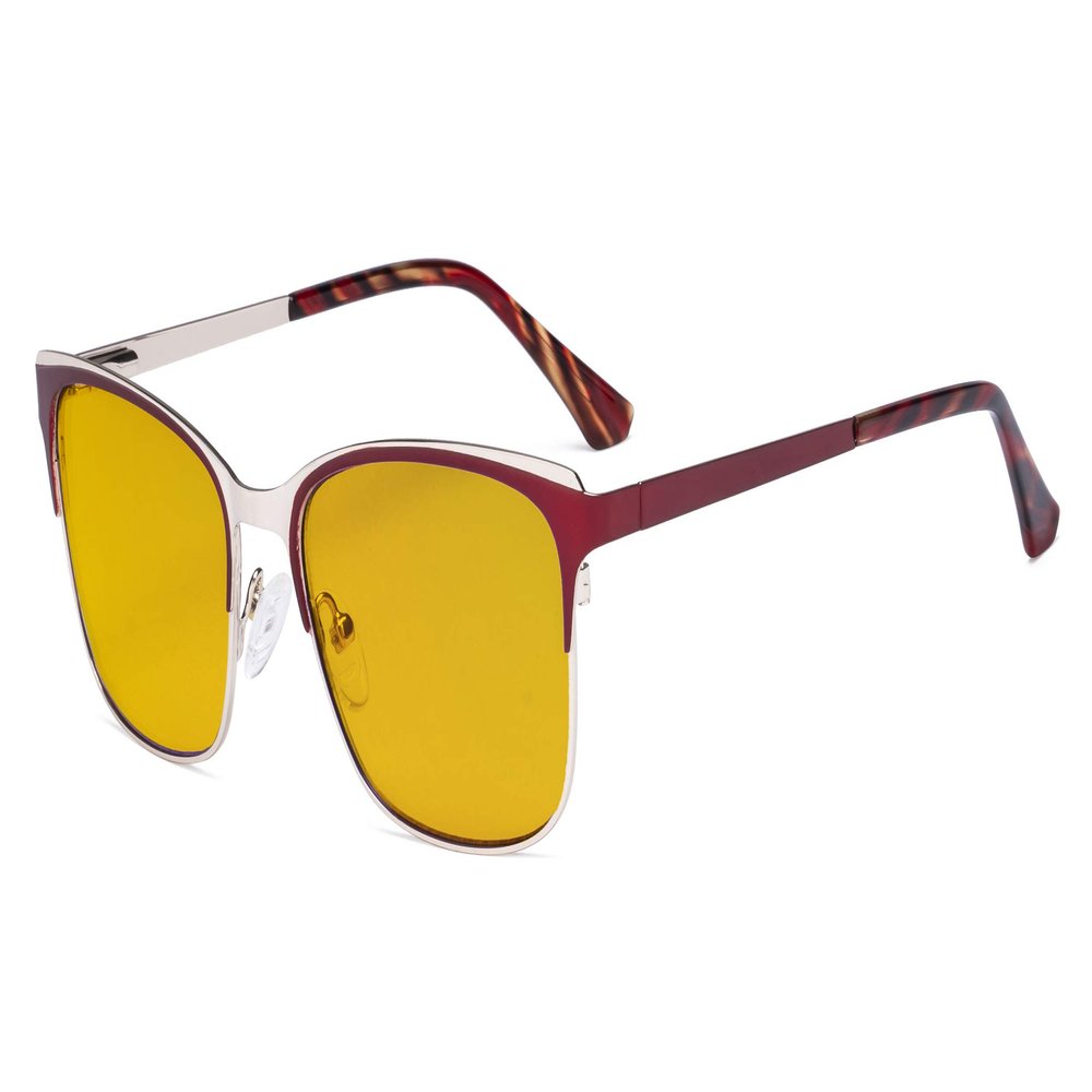 Eyekepper Blue Light Glasses - Design Digital Eyeglasses for Women Blocking Computer Screen UV Rays - Anti Glare Filter Reduce Eye Strain Amber Filter - Red