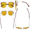 Eyekepper Blue Light Glasses - Design Digital Eyeglasses for Women Blocking Computer Screen UV Rays - Anti Glare Filter Reduce Eye Strain Amber Filter - Red view 3