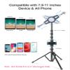 elitehood iPad Tripod Stand, Aluminum Alloy iPad Stand, 360 Rotation Adjustable Height iPad Stand Holder for Floor, Universal Compatible with All 7.9-11 Inch Tablet view 3