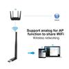 ASHATA Network Adapter, RTL8821CU 600M Drive Band PC LAN Card for USB Bluetooth Adapter view 4