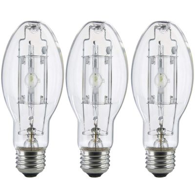 Bluex Bulbs 3 Pack MP100/U/MED 100 Watt Metal Halide ED17 Bulb, Medium Base, Clear Metal Halide Bulb 100W