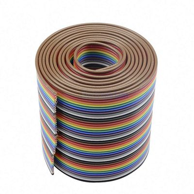 1M 3.3ft 40 Way 40 pin Flat Color Rainbow Ribbon IDC Cable Wire Rainbow Cable in Stock
