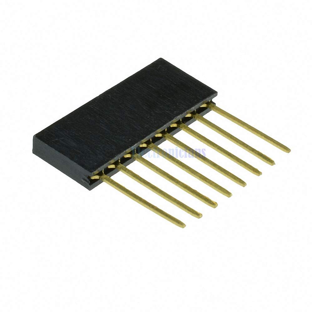 10pcs 8 Pin Single Row Stackable Shield Female Header 2.54mm Pitch for Arduino