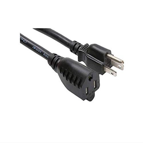 Grandmax 1 FT [5 Pack] Power Extension Cord, NEMA 5-15P (Male) to NEMA 5-15R (Female), 13A/125V, 16/3 SJT, UL/CSA, Black