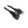 Grandmax 1 FT [5 Pack] Power Extension Cord, NEMA 5-15P (Male) to NEMA 5-15R (Female), 13A/125V, 16/3 SJT, UL/CSA, Black view 1