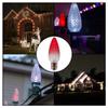 C9 Christmas Lights LED Bulb (Pack of 25) Color Changing Blinking Red & Cool White Replacement Christmas Light Bulbs Retrofit Faceted Candle Shape Commercial Grade E17 Socket Roof Lights Bulbs view 4